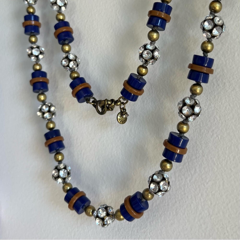 Sparkly Blue Bouy Necklace